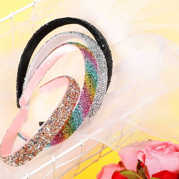 Waydress 4 Pieces Rhinestone Headband for Women Crystal Sparkly Hair Accessories - Picture 4 of 4